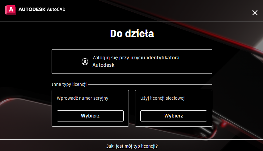 Logowanie do Programu AutoCAD